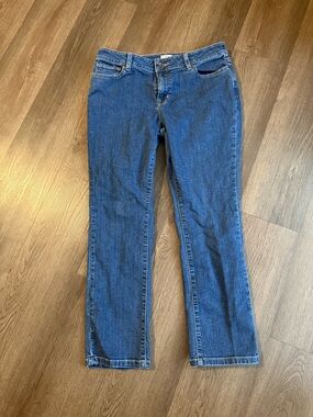 L.L. Bean Favorite Fit Women's Jeans in Dark Blue Denim
